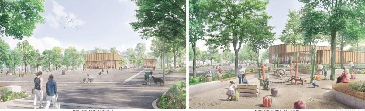 Entwurf für den neu gestalteten Marktplatz in Waldbröl