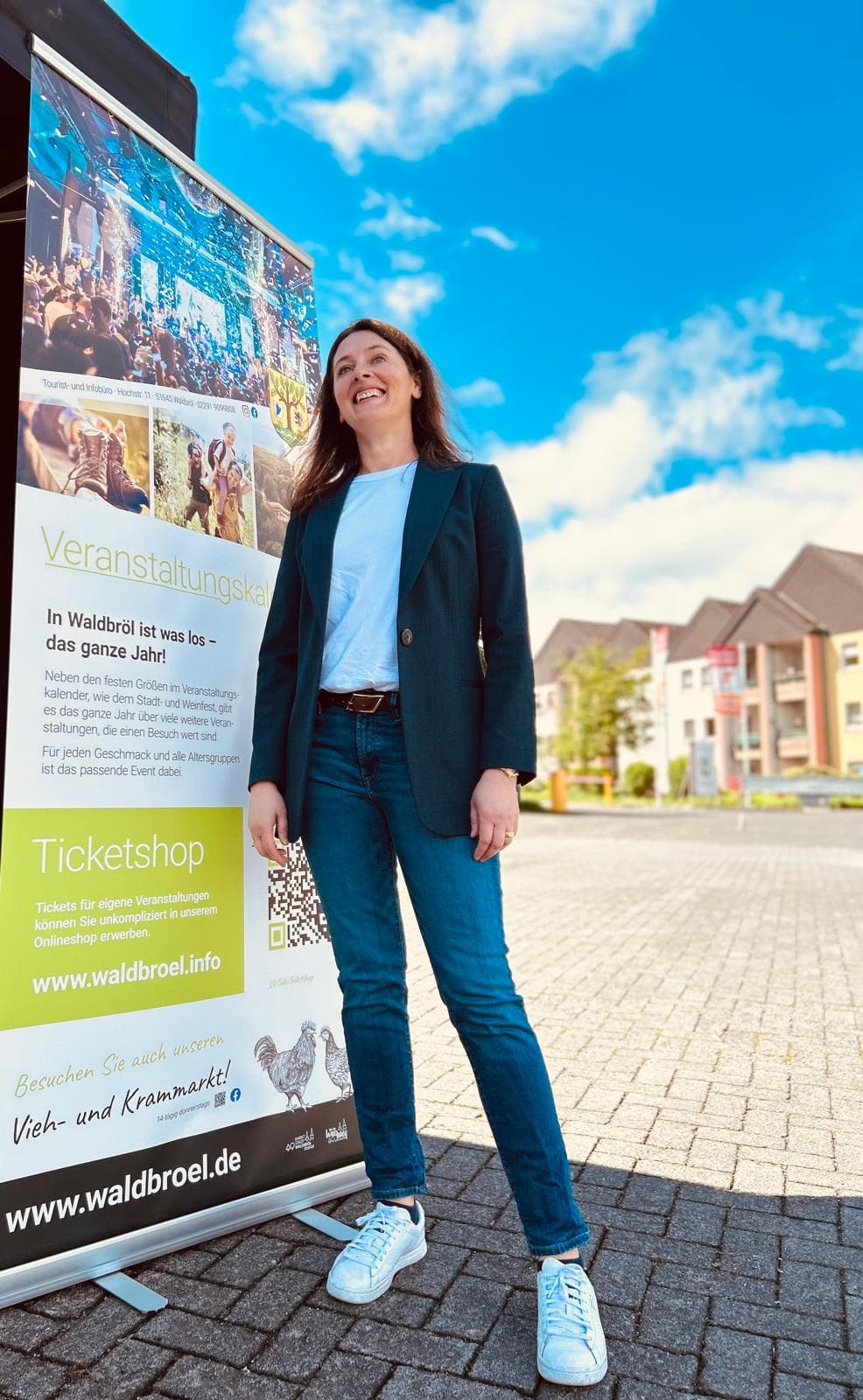 Larissa Weber bei einer Aktion auf dem Waldbröler Marktplatz