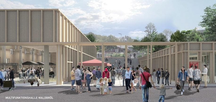 Architekturentwurf für die neue Markthalle Waldbröl
